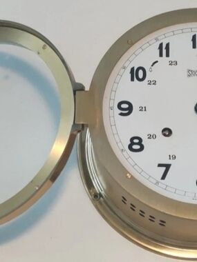 Stockburger Round Brass Nautical Ships Belt Clock West Germany